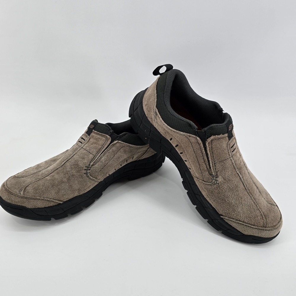 Skechers Rig Mountain Top Slip On Mens Suede Memory Foam Brown 51292 Size 8.5